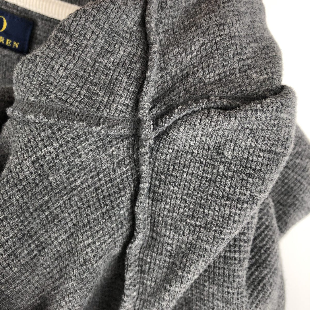 Ralph Lauren POLO RALPH LAUREN Thermal Long T-shirt Waffle Men's XL cotton gray type Vintage Second Hand