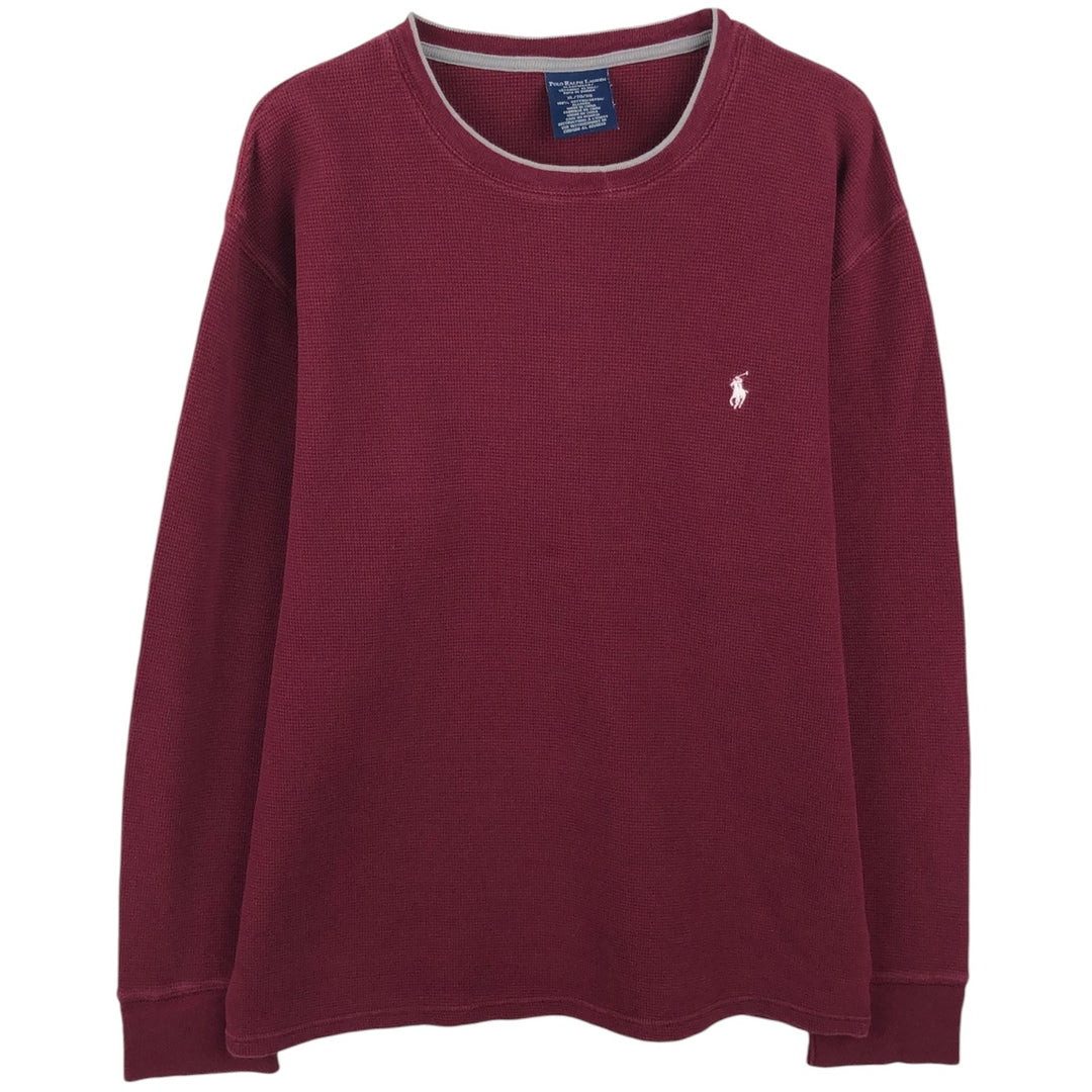 Ralph Lauren POLO RALPH LAUREN SLEEPWEAR Thermal Long T-Shirt, Men's XL cotton red type Vintage Second Hand