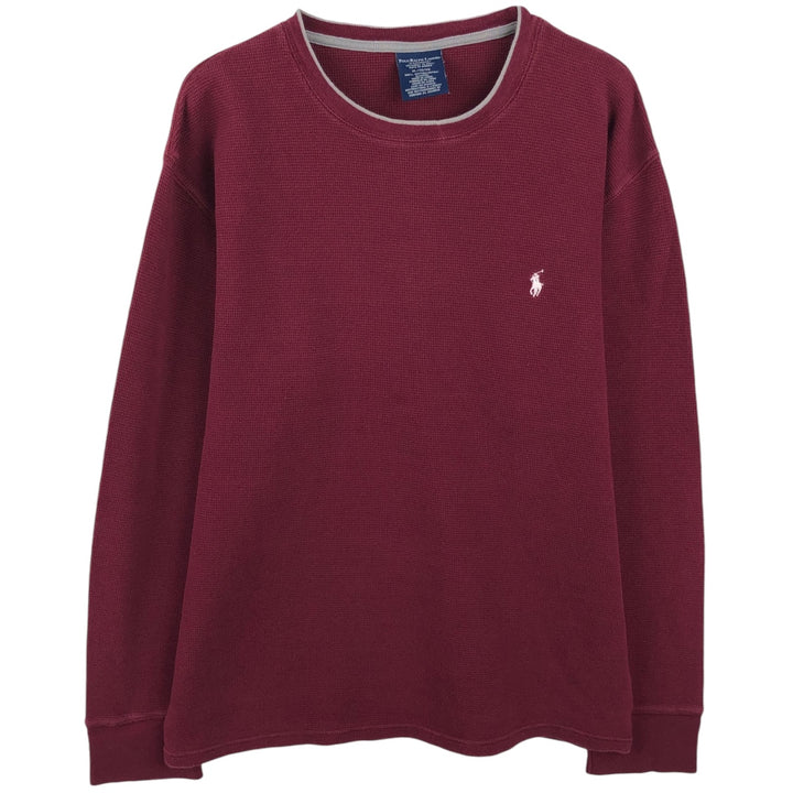 Ralph Lauren POLO RALPH LAUREN SLEEPWEAR Thermal Long T-Shirt, Men's XL cotton red type Vintage Second Hand