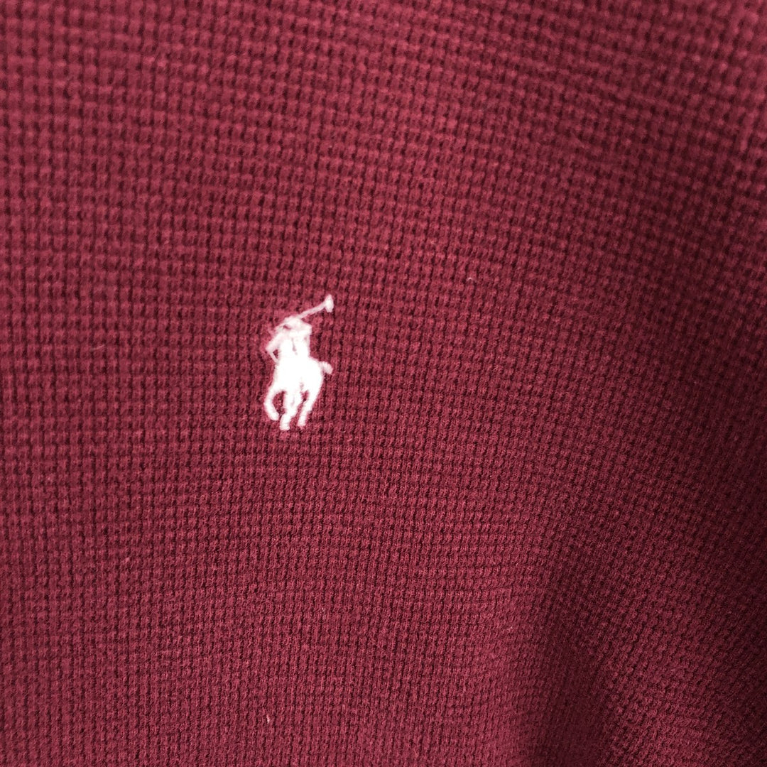 Ralph Lauren POLO RALPH LAUREN SLEEPWEAR Thermal Long T-Shirt, Men's XL cotton red type Vintage Second Hand