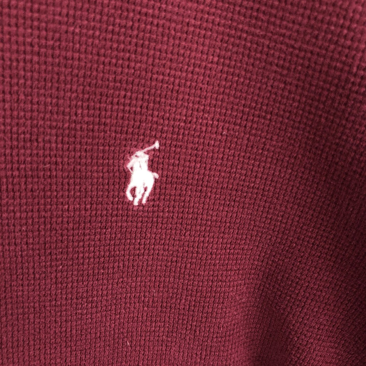 Ralph Lauren POLO RALPH LAUREN SLEEPWEAR Thermal Long T-Shirt, Men's XL cotton red type Vintage Second Hand