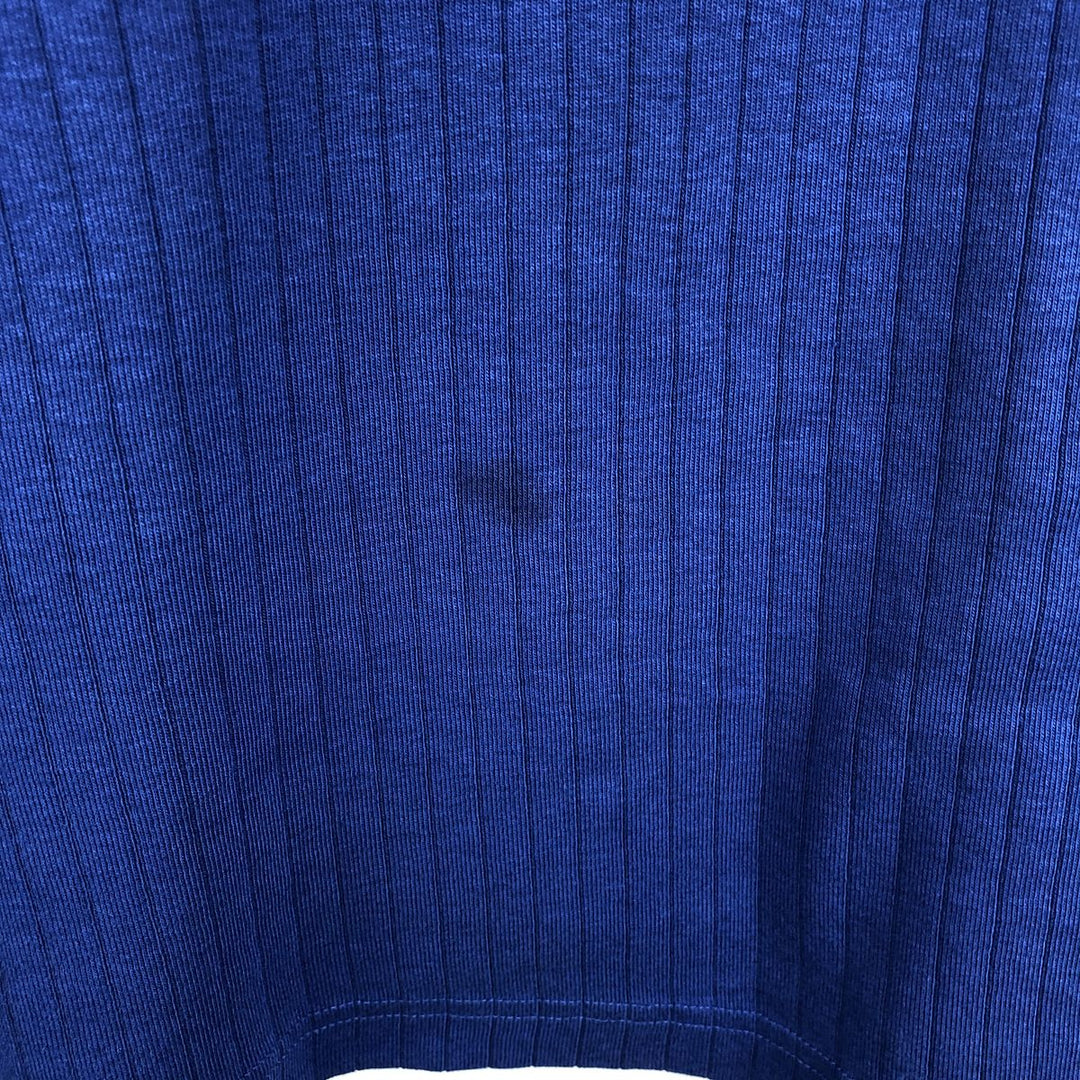 Ralph Lauren POLO by Ralph Lauren Ribbed Long-Sleeve T-Shirt (Men's Size L) cotton blue type Vintage Second Hand