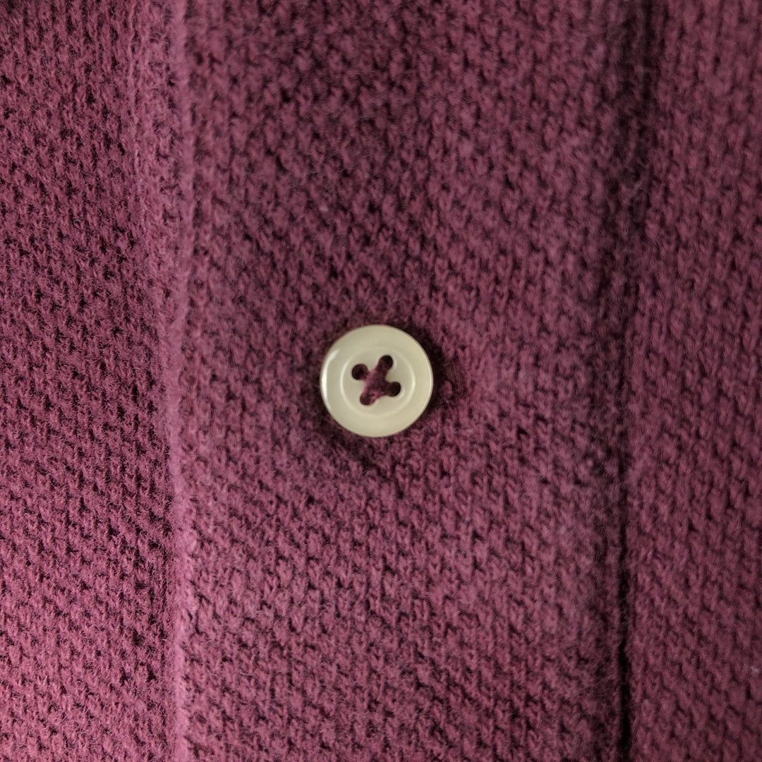 Ralph Lauren POLO by Ralph Lauren long sleeve polo shirt, men's size XXL cotton wine-red Vintage Second Hand