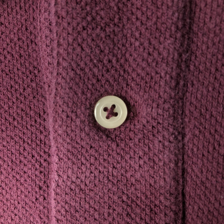 Ralph Lauren POLO by Ralph Lauren long sleeve polo shirt, men's size XXL cotton wine-red Vintage Second Hand
