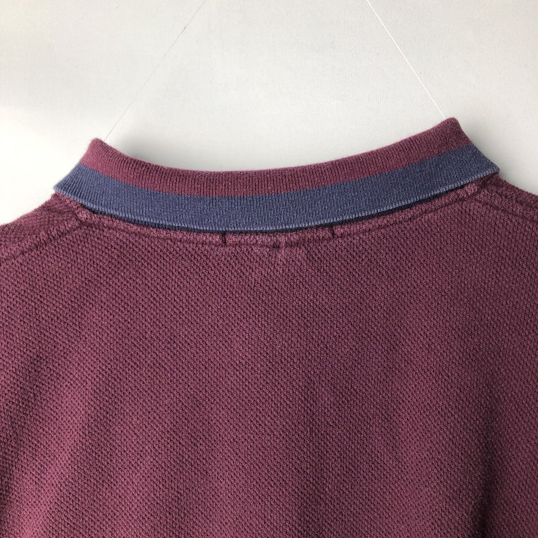Ralph Lauren POLO by Ralph Lauren long sleeve polo shirt, men's size XXL cotton wine-red Vintage Second Hand