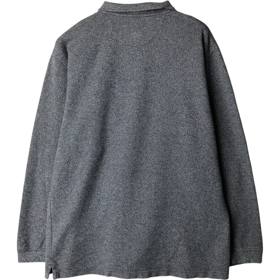 Ralph Lauren CHAPS Long-Sleeve Polo Shirt, Men's Size XL (approx.) cotton gray type Vintage Second Hand
