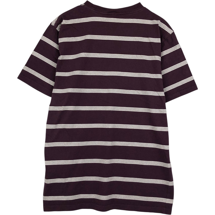 Carhartt WORK IN PROGRESS Short-Sleeve Striped T-Shirt, Men's Size L (approx.) cotton Purple type red-purple Vintage Second Hand