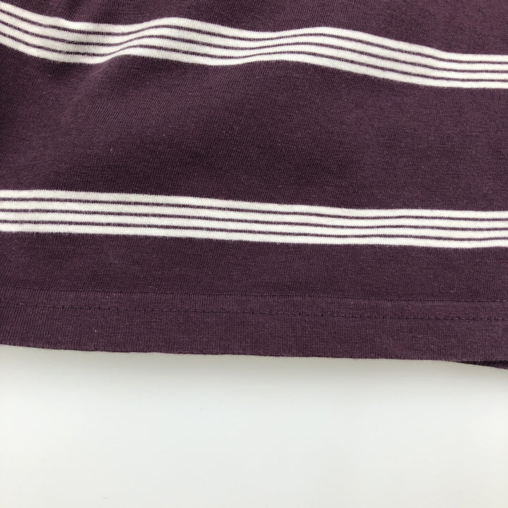 Carhartt WORK IN PROGRESS Short-Sleeve Striped T-Shirt, Men's Size L (approx.) cotton Purple type red-purple Vintage Second Hand