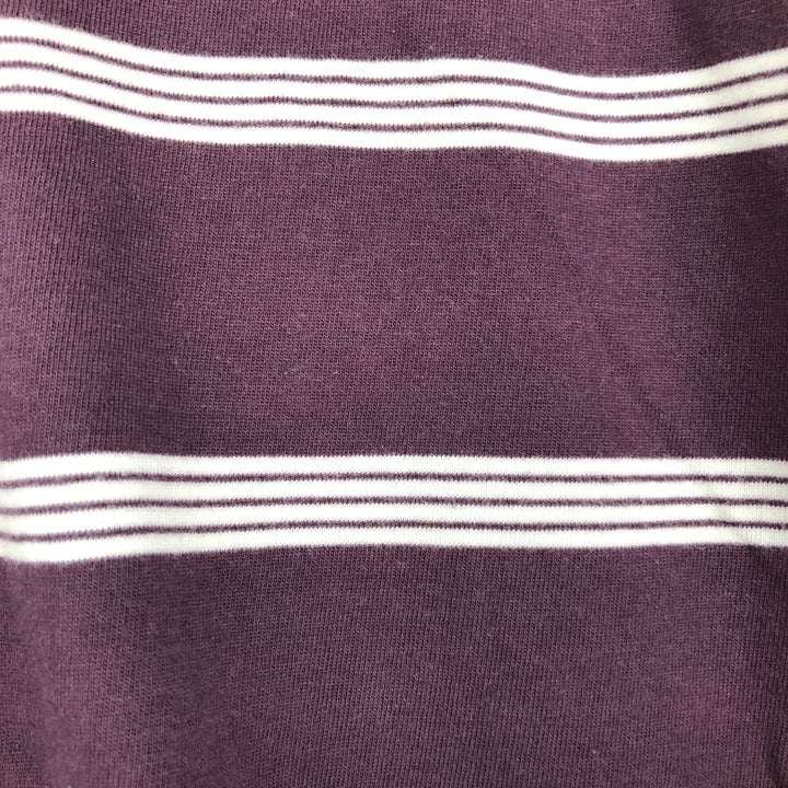 Carhartt WORK IN PROGRESS Short-Sleeve Striped T-Shirt, Men's Size L (approx.) cotton Purple type red-purple Vintage Second Hand