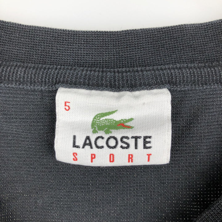 Lacoste LACOSTE SPORT Piqué Short-Sleeve Striped T-Shirt, Size 5 (Equivalent to Men's L) cotton black type Vintage Second Hand