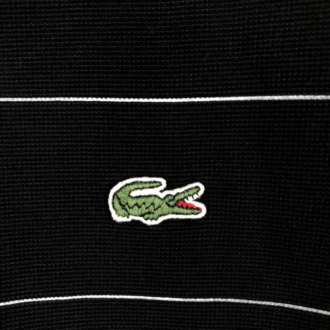 Lacoste LACOSTE SPORT Piqué Short-Sleeve Striped T-Shirt, Size 5 (Equivalent to Men's L) cotton black type Vintage Second Hand