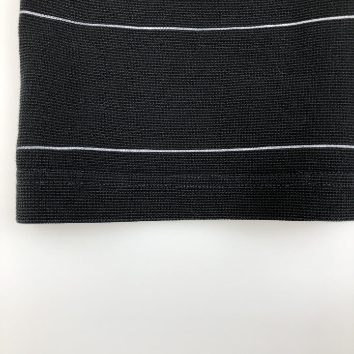 Lacoste LACOSTE SPORT Piqué Short-Sleeve Striped T-Shirt, Size 5 (Equivalent to Men's L) cotton black type Vintage Second Hand