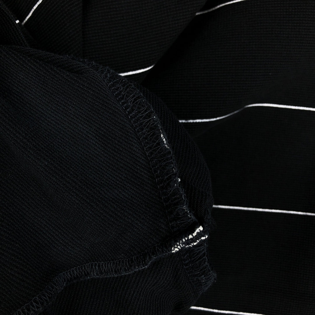 Lacoste LACOSTE SPORT Piqué Short-Sleeve Striped T-Shirt, Size 5 (Equivalent to Men's L) cotton black type Vintage Second Hand