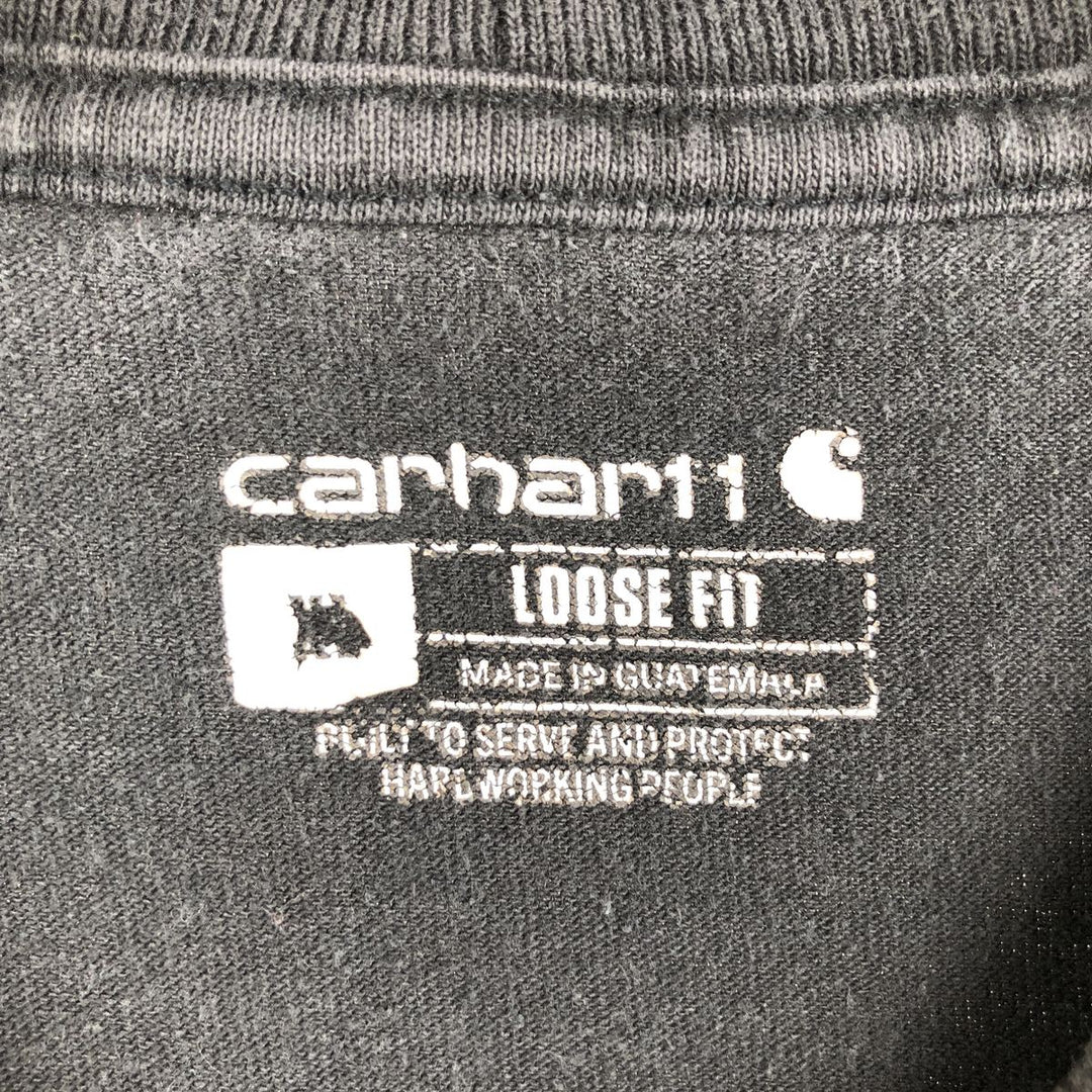 Carhartt Loose Fit Short Sleeve Logo T-Shirt, Men's Size XL (approx.) cotton black type Vintage Second Hand