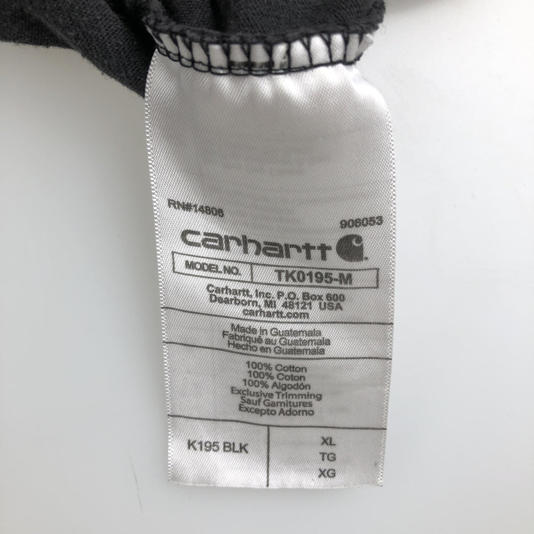 Carhartt Loose Fit Short Sleeve Logo T-Shirt, Men's Size XL (approx.) cotton black type Vintage Second Hand