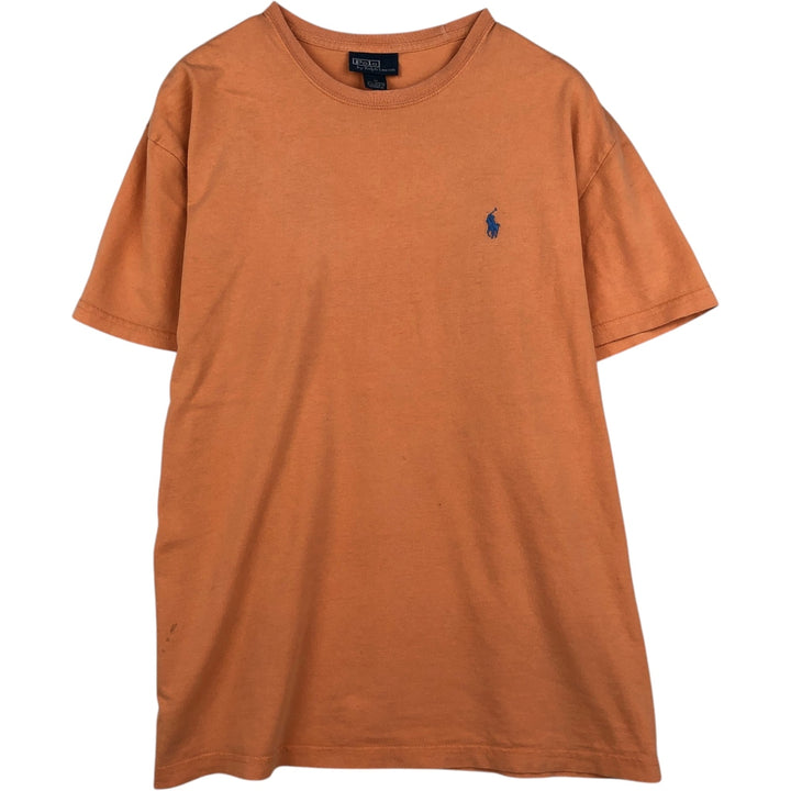 Ralph Lauren POLO by Ralph Lauren short sleeve one point logo T-shirt men's M size cotton orange type Vintage Second Hand