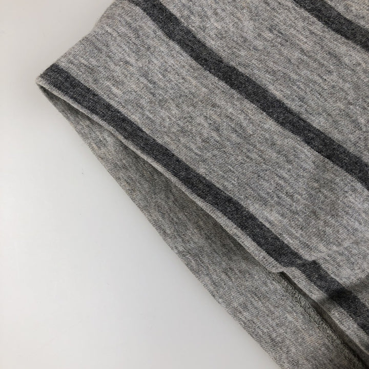 Ralph Lauren POLO RALPH LAUREN Short Sleeve Striped T-Shirt Men's Size L cotton gray type Vintage Second Hand