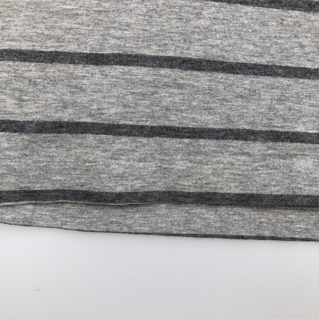 Ralph Lauren POLO RALPH LAUREN Short Sleeve Striped T-Shirt Men's Size L cotton gray type Vintage Second Hand