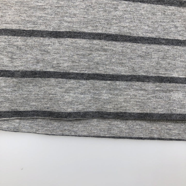Ralph Lauren POLO RALPH LAUREN Short Sleeve Striped T-Shirt Men's Size L cotton gray type Vintage Second Hand