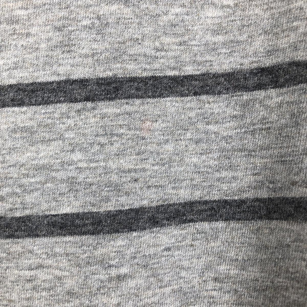 Ralph Lauren POLO RALPH LAUREN Short Sleeve Striped T-Shirt Men's Size L cotton gray type Vintage Second Hand