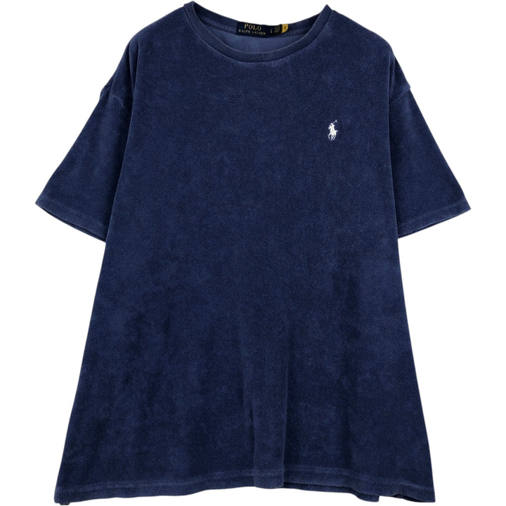 Ralph Lauren POLO by Ralph Lauren short sleeve one point logo T-shirt men's L size cotton blue type Vintage Second Hand