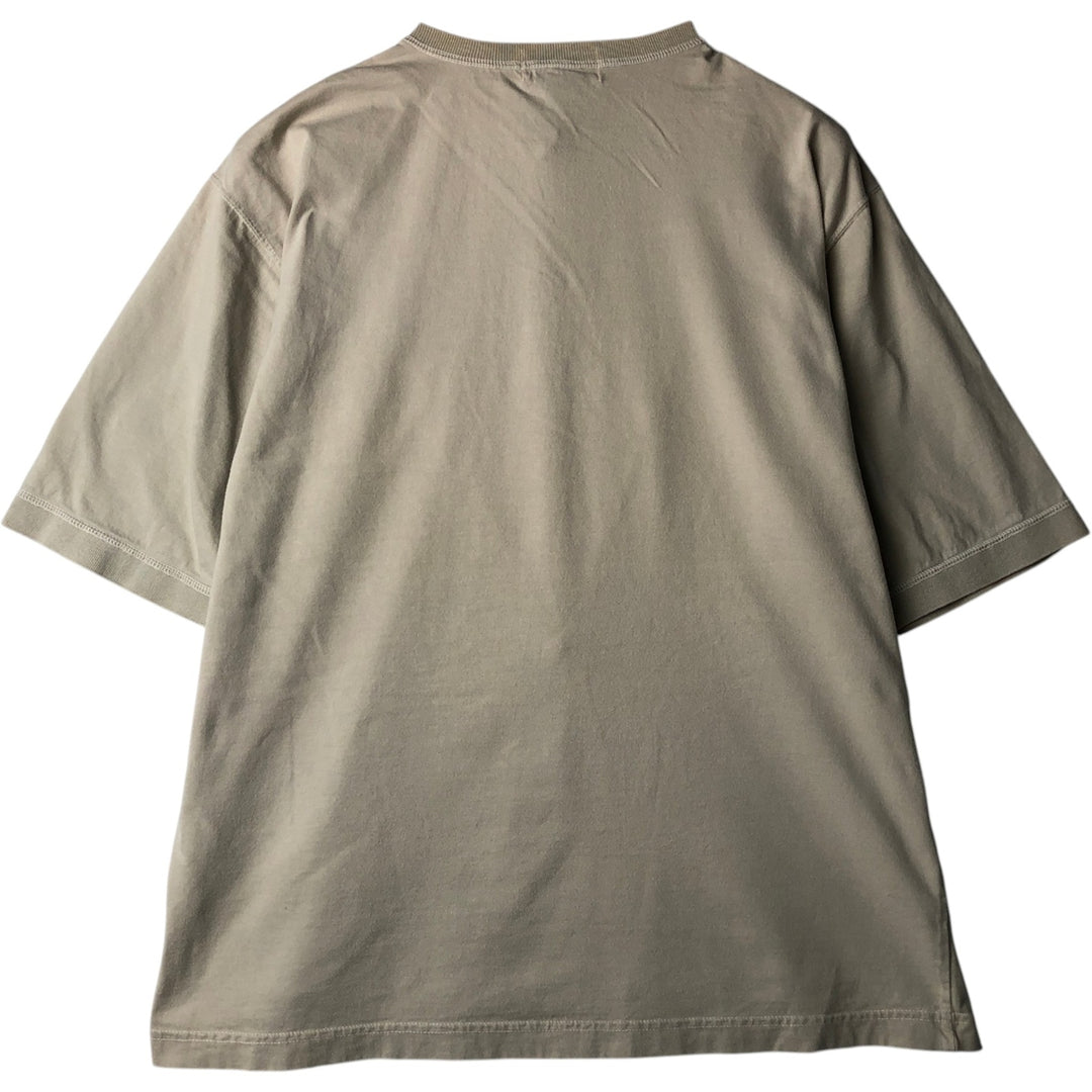 Eddie Bauer Henley neck short-sleeved T-shirt, men's size XL. cotton Beige type Vintage Second Hand