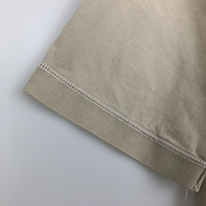 Eddie Bauer Henley neck short-sleeved T-shirt, men's size XL. cotton Beige type Vintage Second Hand