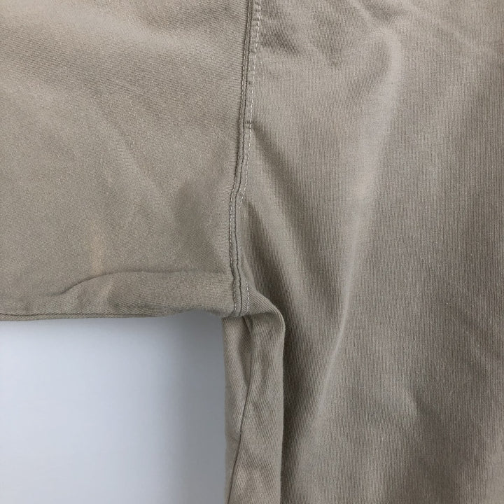 Eddie Bauer Henley neck short-sleeved T-shirt, men's size XL. cotton Beige type Vintage Second Hand