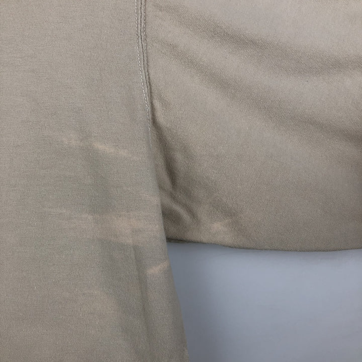 Eddie Bauer Henley neck short-sleeved T-shirt, men's size XL. cotton Beige type Vintage Second Hand