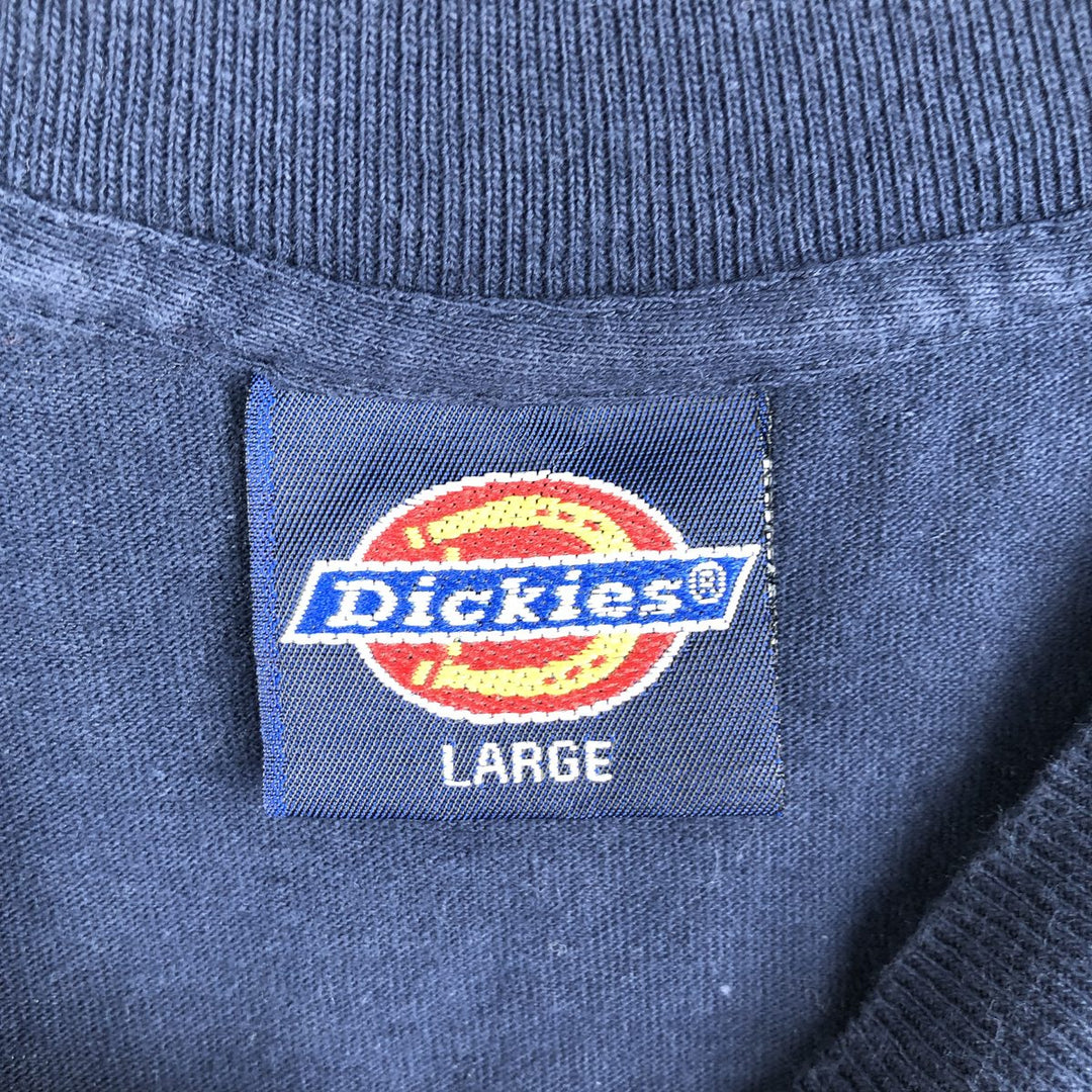 Dickies short-sleeved pocket t-shirt, made in the USA, men's size L equivalent. cotton navy blue type Vintage Second Hand