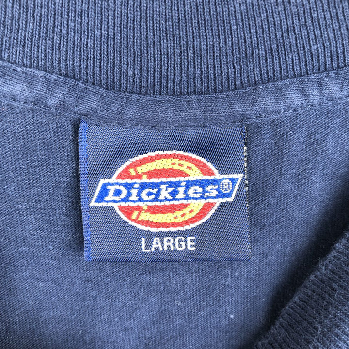 Dickies short-sleeved pocket t-shirt, made in the USA, men's size L equivalent. cotton navy blue type Vintage Second Hand