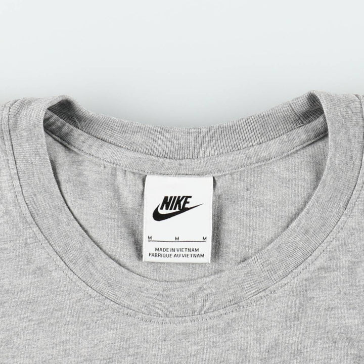 Nike AIR logo print T-shirt, men's size M (approx.) cotton gray type Vintage Second Hand