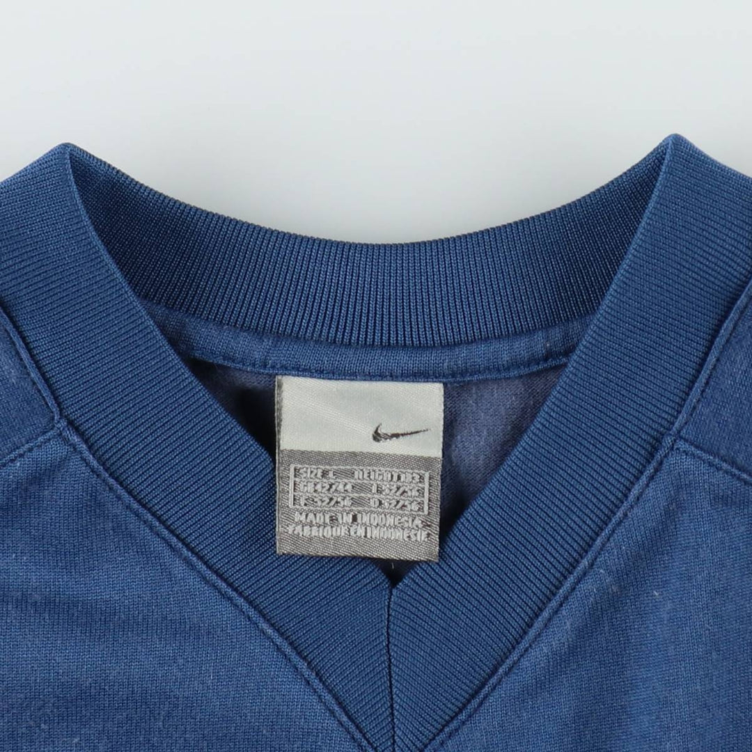 2000'S Nike V-neck T-shirt, men's size L (approx.) cotton blue type Vintage Second Hand