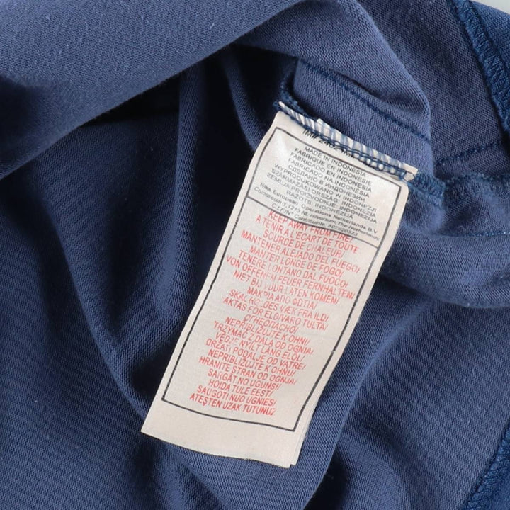 2000'S Nike V-neck T-shirt, men's size L (approx.) cotton blue type Vintage Second Hand