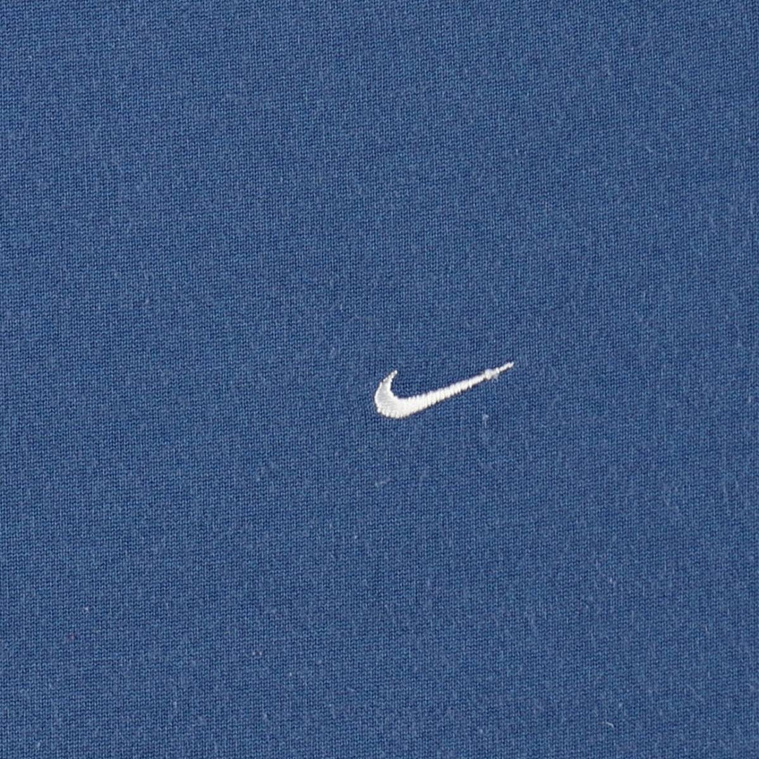 2000'S Nike V-neck T-shirt, men's size L (approx.) cotton blue type Vintage Second Hand