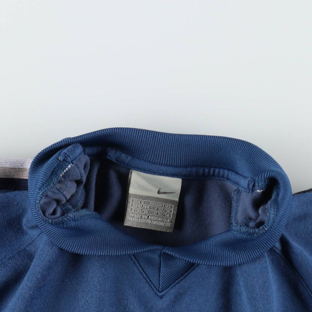 2000'S Nike V-neck T-shirt, men's size L (approx.) cotton blue type Vintage Second Hand
