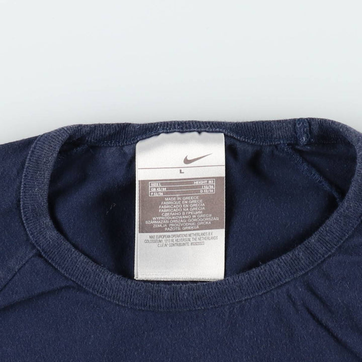 Nike One Point Logo T-shirt, Men's Size L cotton navy blue type Vintage Second Hand