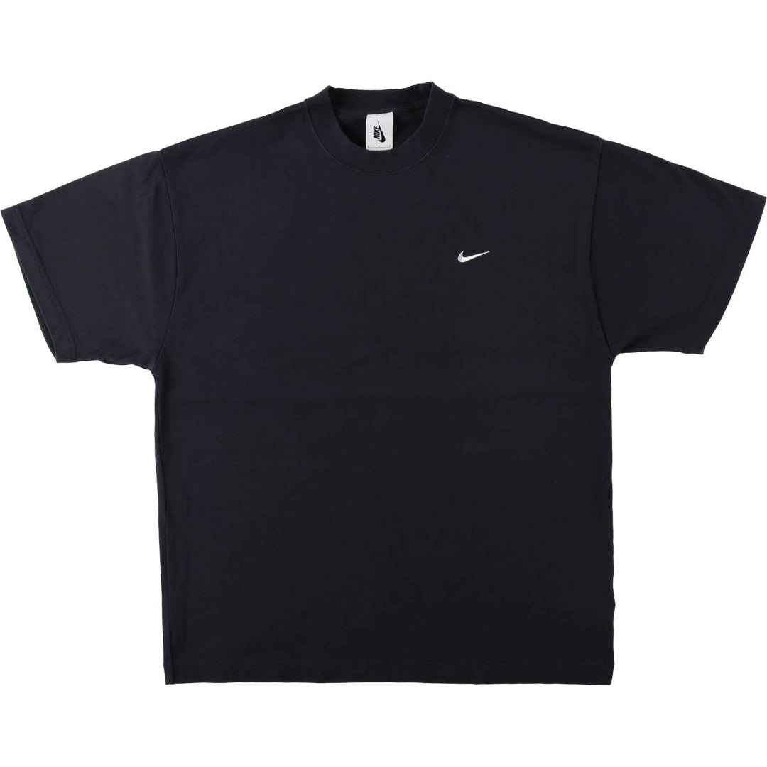 Nike One Point Logo T-shirt, Men's M size cotton black type Vintage Second Hand