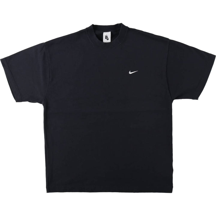 Nike One Point Logo T-shirt, Men's M size cotton black type Vintage Second Hand