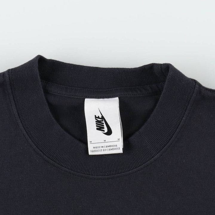 Nike One Point Logo T-shirt, Men's M size cotton black type Vintage Second Hand