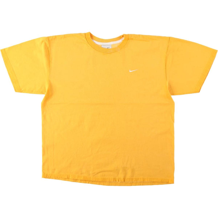 00'S Nike One Point Logo T-shirt Men's M size cotton yellow type Vintage Second Hand