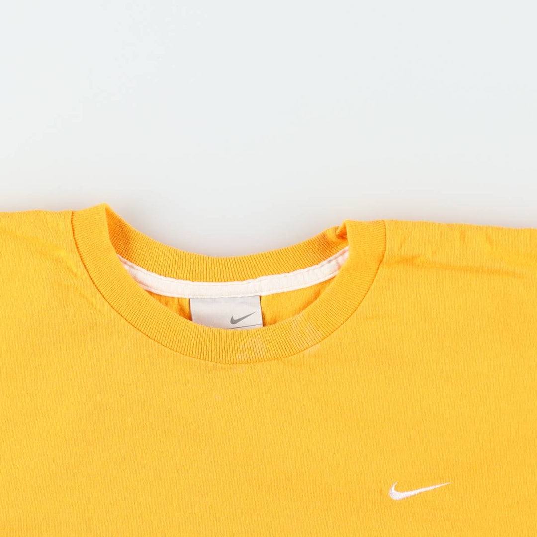 00'S Nike One Point Logo T-shirt Men's M size cotton yellow type Vintage Second Hand