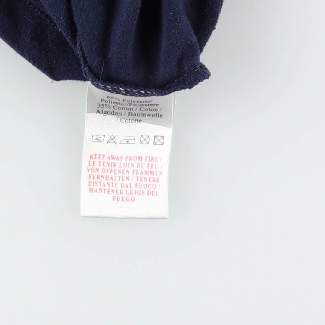 Umbro logo T-shirt, men's size L (approx.) polyester navy blue type Vintage Second Hand