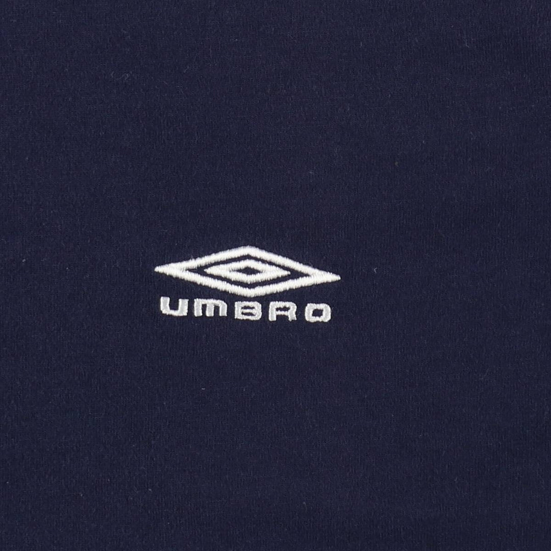 Umbro logo T-shirt, men's size L (approx.) polyester navy blue type Vintage Second Hand