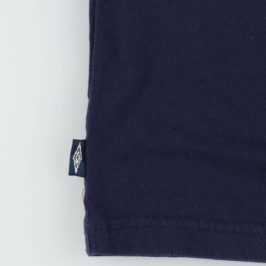 Umbro logo T-shirt, men's size L (approx.) polyester navy blue type Vintage Second Hand