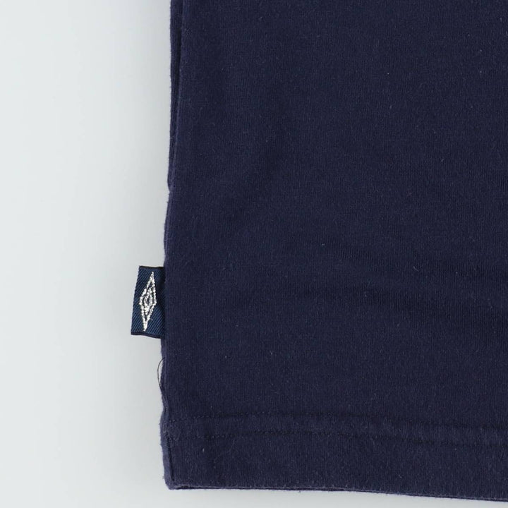 Umbro logo T-shirt, men's size L (approx.) polyester navy blue type Vintage Second Hand