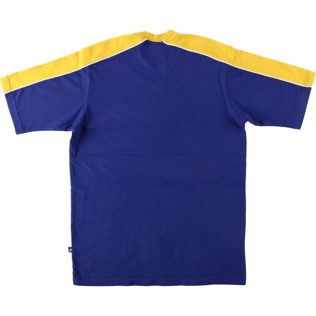 90'S Adidas T-shirt with a single logo, men's size M equivalent, vintage. cotton navy blue type Vintage Second Hand