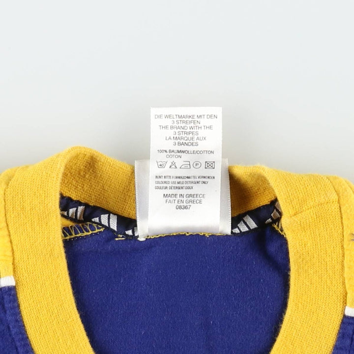 90'S Adidas T-shirt with a single logo, men's size M equivalent, vintage. cotton navy blue type Vintage Second Hand