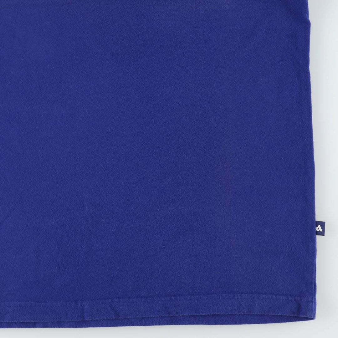 90'S Adidas T-shirt with a single logo, men's size M equivalent, vintage. cotton navy blue type Vintage Second Hand