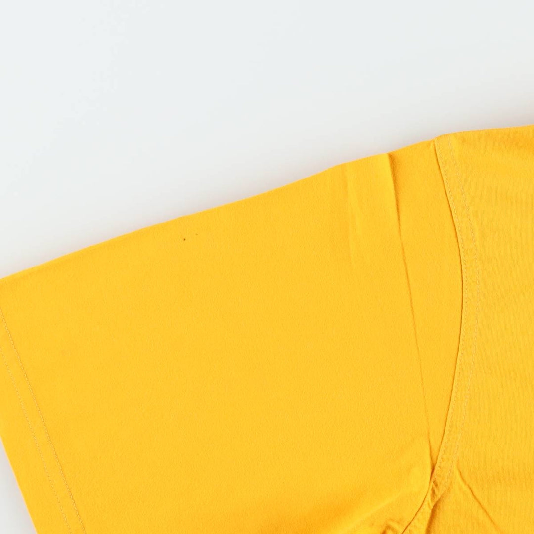 90'S Adidas T-shirt with a single logo, men's size M equivalent, vintage. cotton yellow type Vintage Second Hand